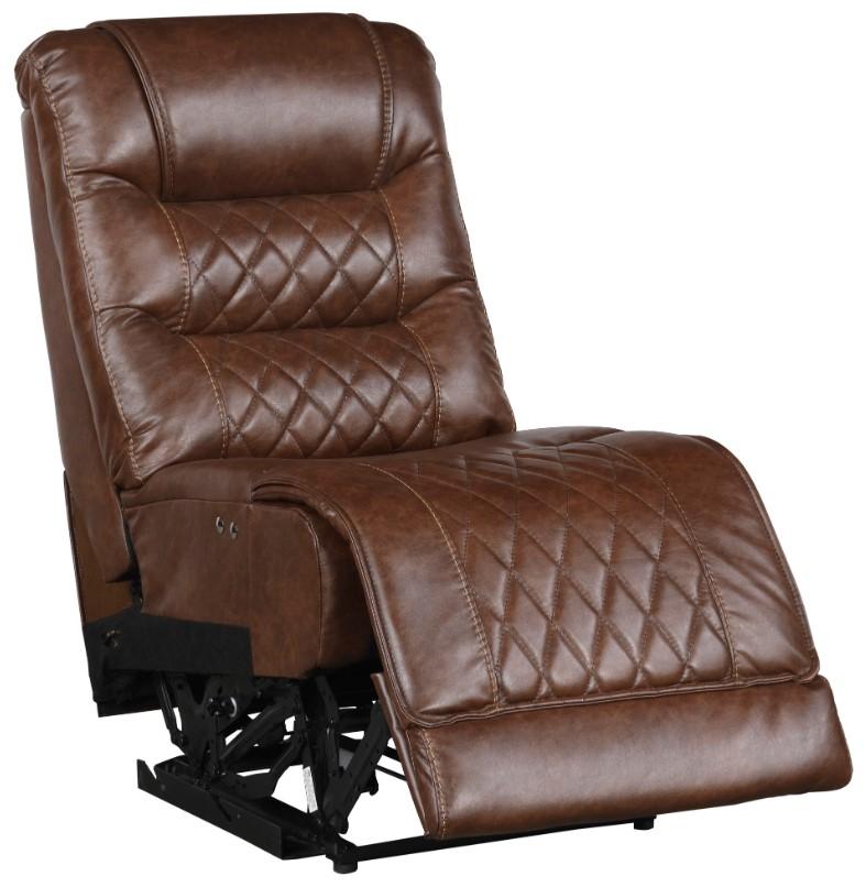 Homelegance Furniture Putnam Power Armless Reclining Chair in Brown 9405BR-ARPW - Urban Living Furniture (Los Angeles, CA)