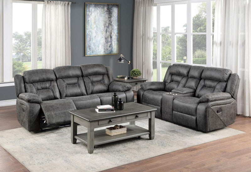 Homelegance Furniture Madrona Hill Double Reclining Sofa in Gray 9989GY-3 - Urban Living Furniture (Los Angeles, CA)