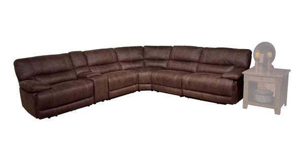 Parker House Pegasus 6pc Power Recliner Sectional in Dark Kahlua image