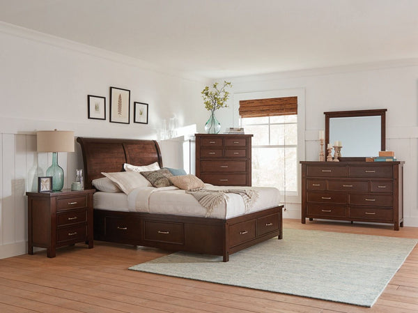 4Pc Queen Storage Bed