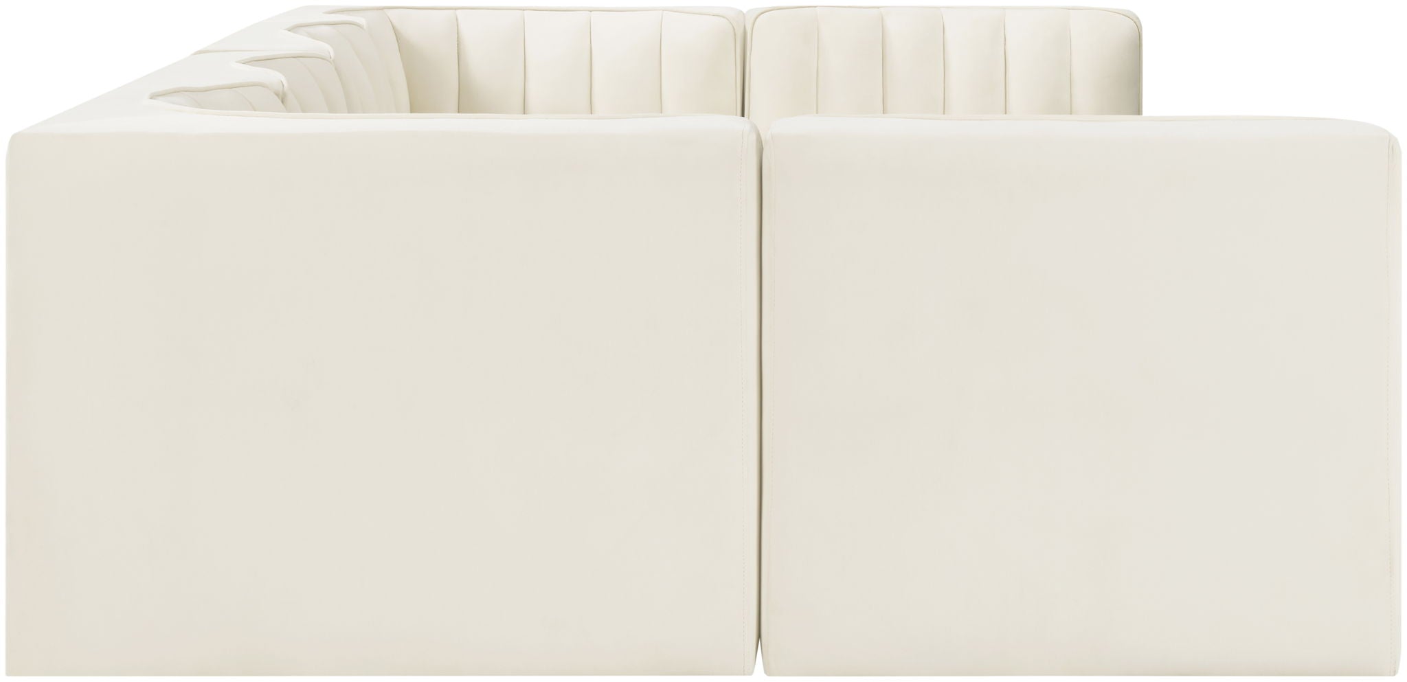 Rummi - Armless Velvet Performance Fabric Upholstered 6 Piece Modular Sectional - Urban Living Furniture (Los Angeles, CA)