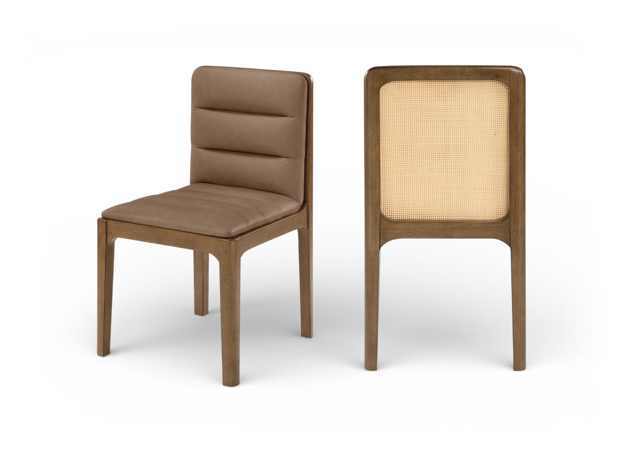 Ellis - Vegan Leather Upholstered Dining Chair (Set of 2) - Brown Base - Urban Living Furniture (Los Angeles, CA)