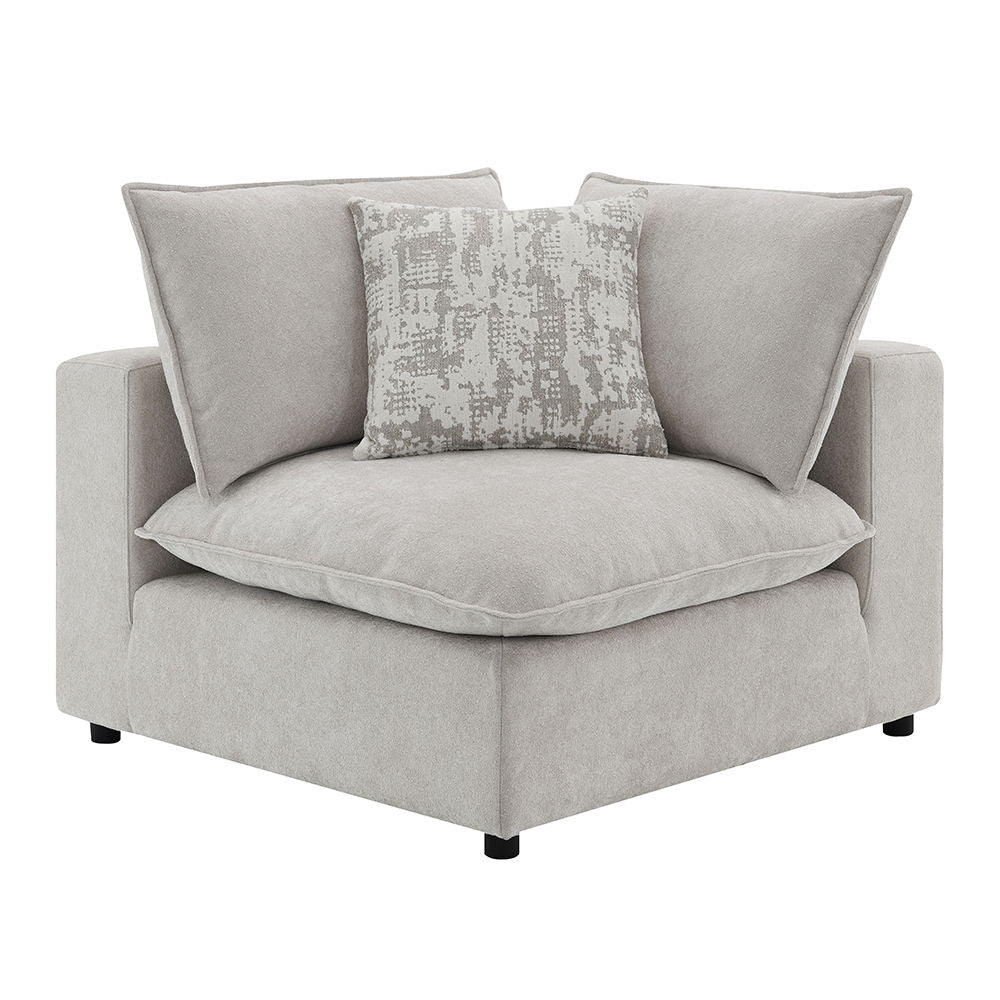 Marisa - Modular Wedge With Pillow - Beige Boucle - Urban Living Furniture (Los Angeles, CA)