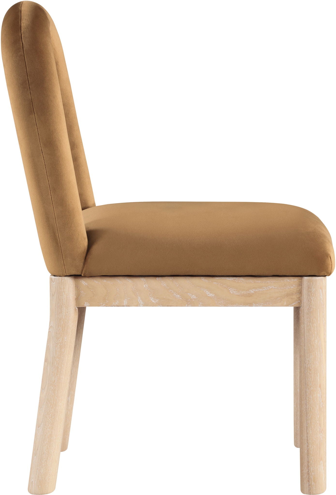 Conrad - Velvet Dining Chair With Natural Legs - Saddle - Urban Living Furniture (Los Angeles, CA)