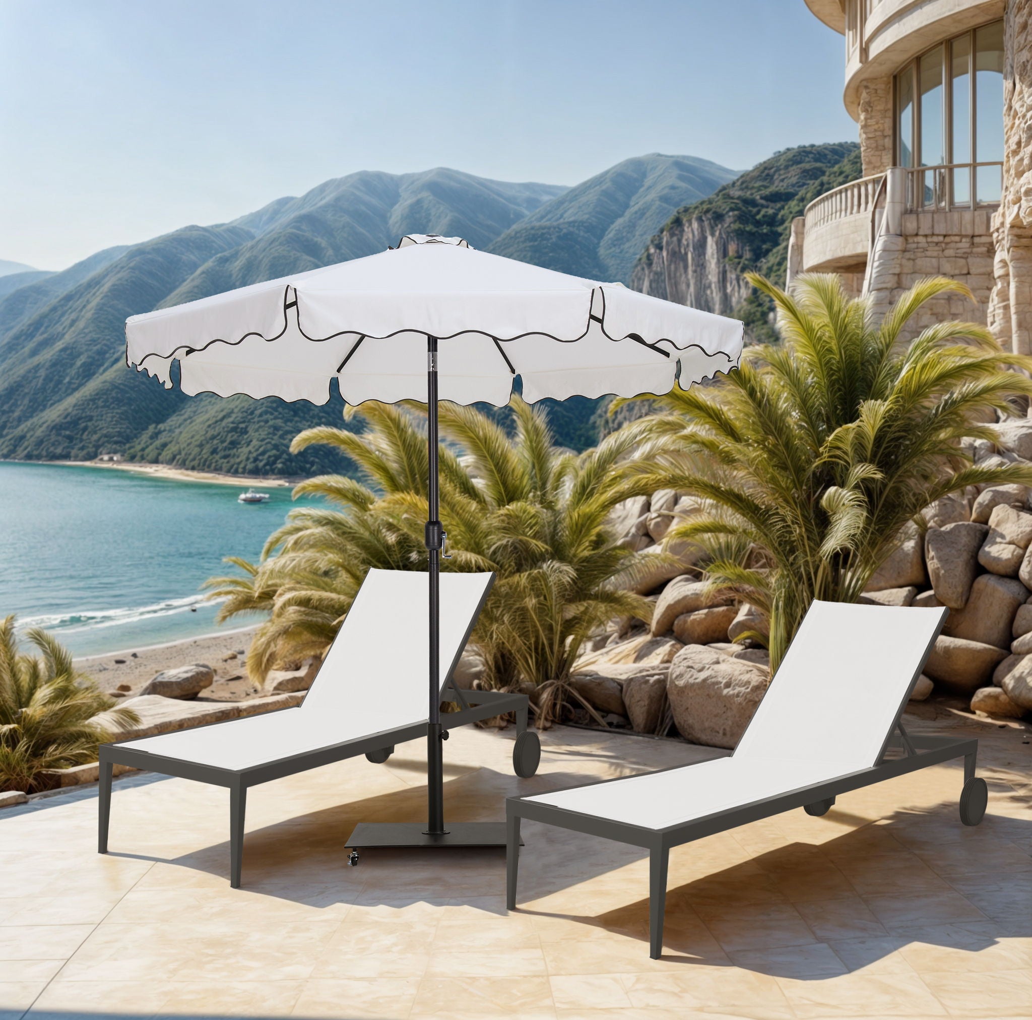 Amalfi - Patio Umbrella - Black Pole - Urban Living Furniture (Los Angeles, CA)