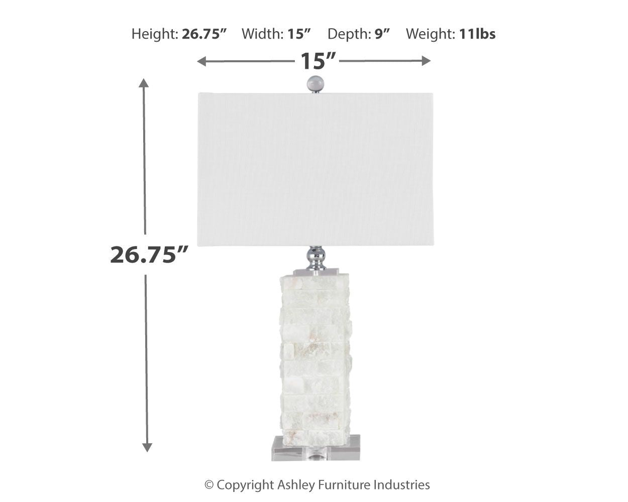 Malise - White - Alabaster Table Lamp - Urban Living Furniture (Los Angeles, CA)