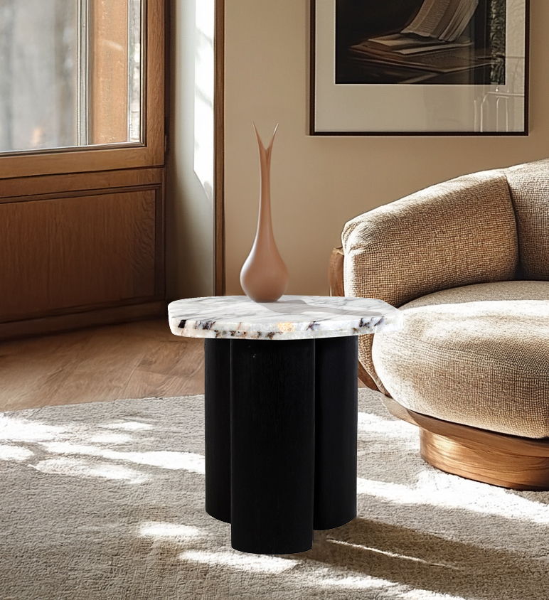 Puglia - Marble Top And Oak Wood Base Table - Urban Living Furniture (Los Angeles, CA)