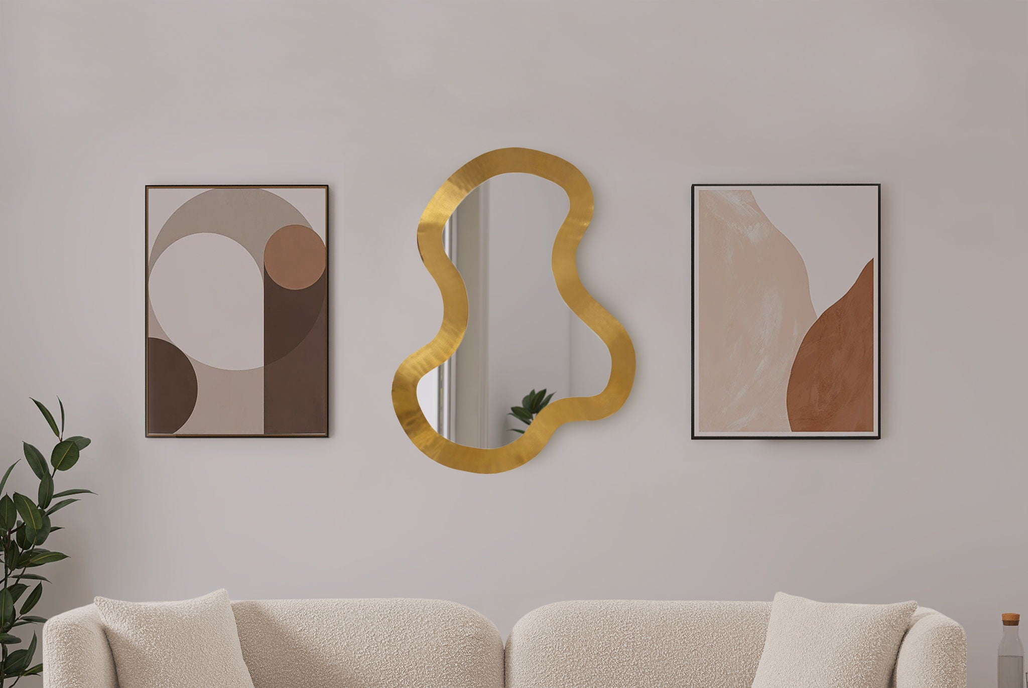 Oblique - Metal Frame Mirror