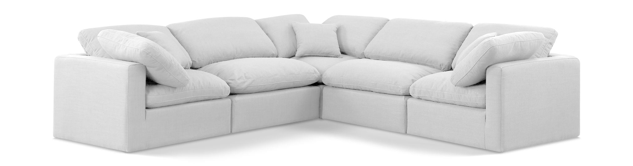 Indulge - Linen 5 Piece Modular Corner Sectional - White - Urban Living Furniture (Los Angeles, CA)