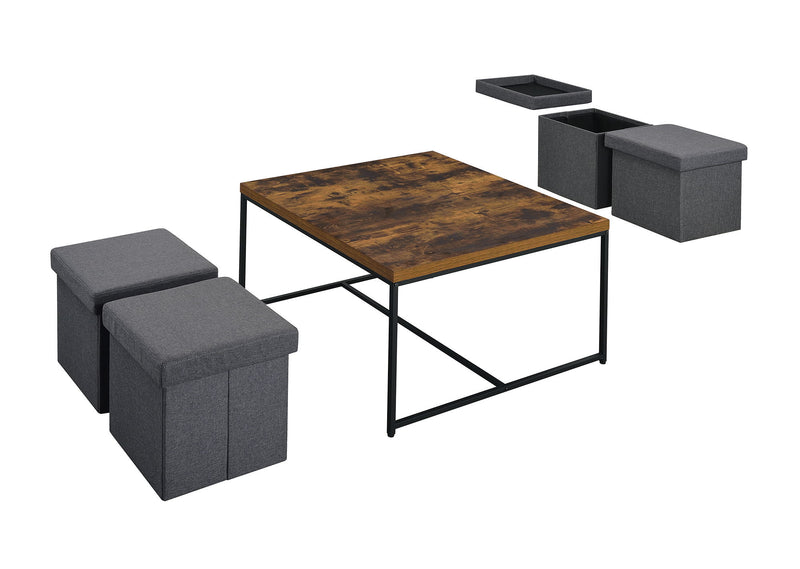 Caitlin - Wood Grain 5 Piece Coffee Table (Set of 5) - Urban Living Furniture (Los Angeles, CA)