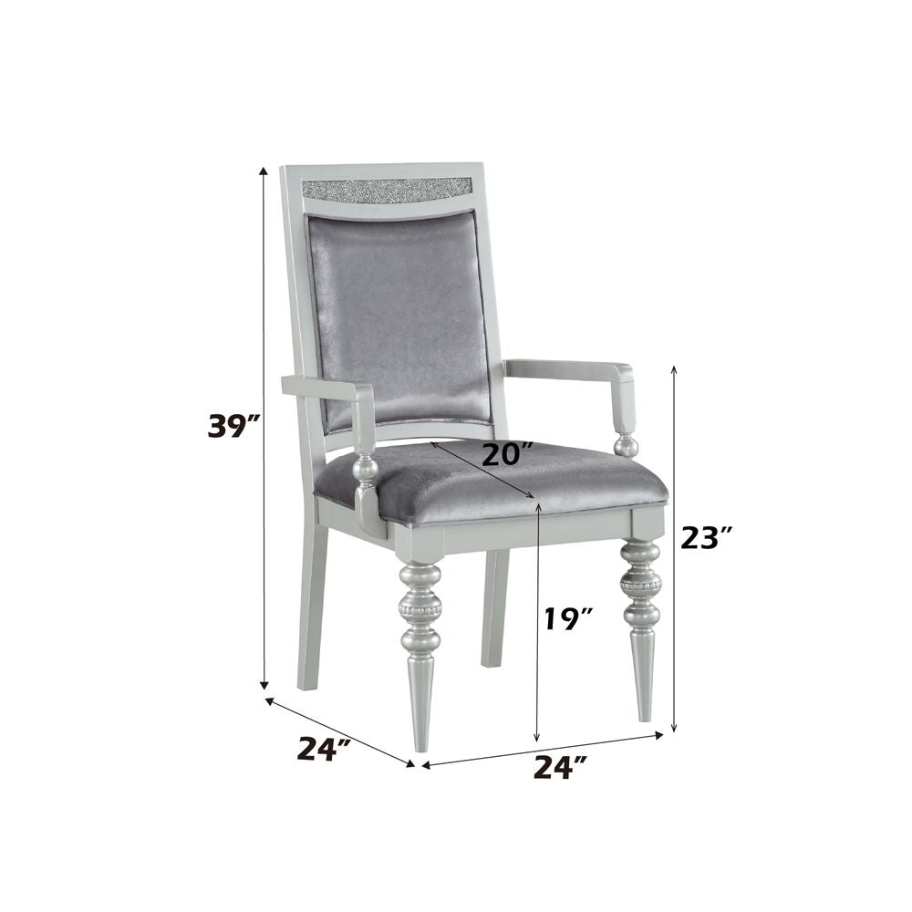 Maverick - Arm Chair (Set of 2) - Fabric & Platinum - Urban Living Furniture (Los Angeles, CA)