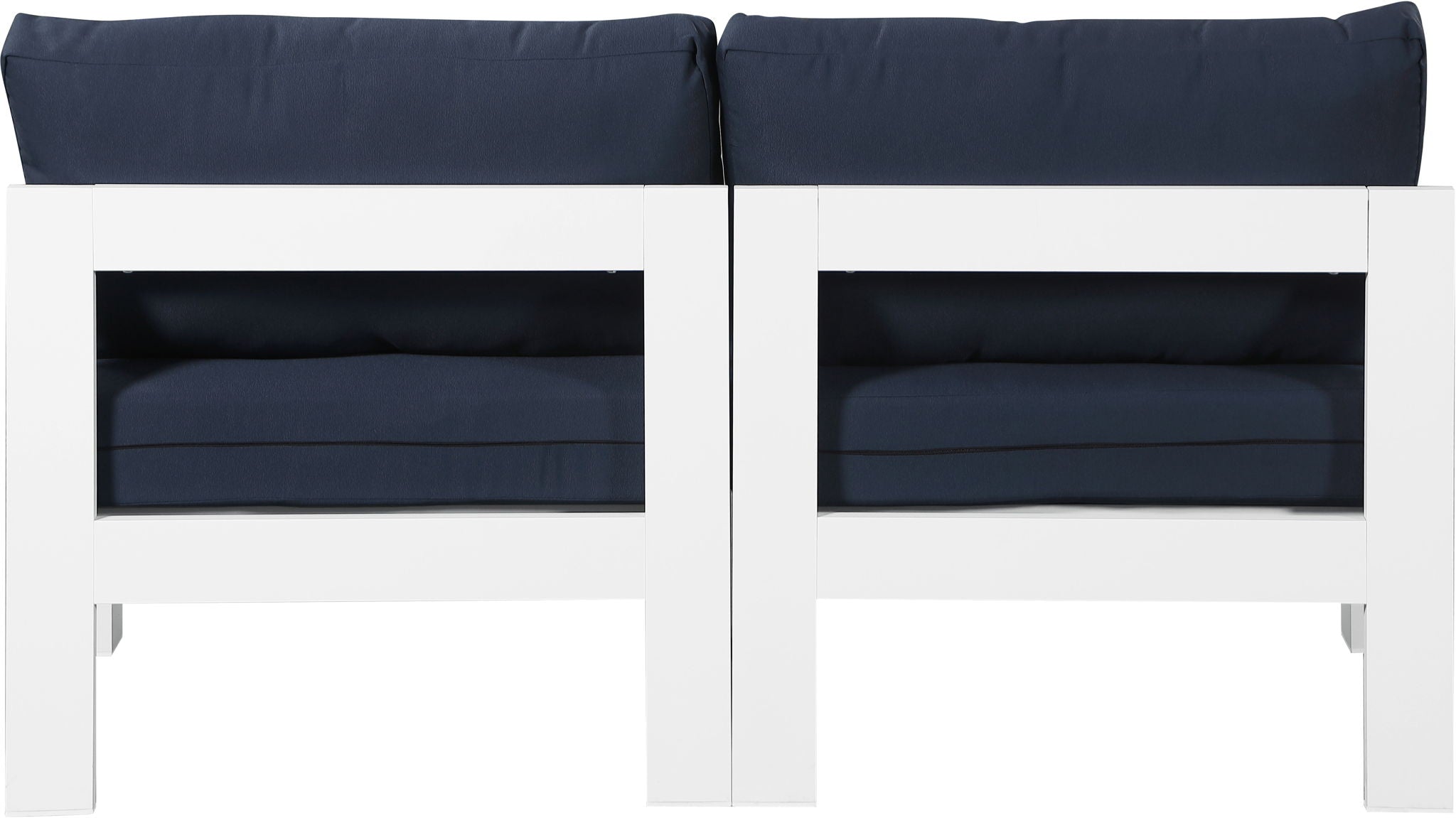 Nizuc - Outdoor Patio 2 Seat Armless Modular Sofa With White Frame - Urban Living Furniture (Los Angeles, CA)
