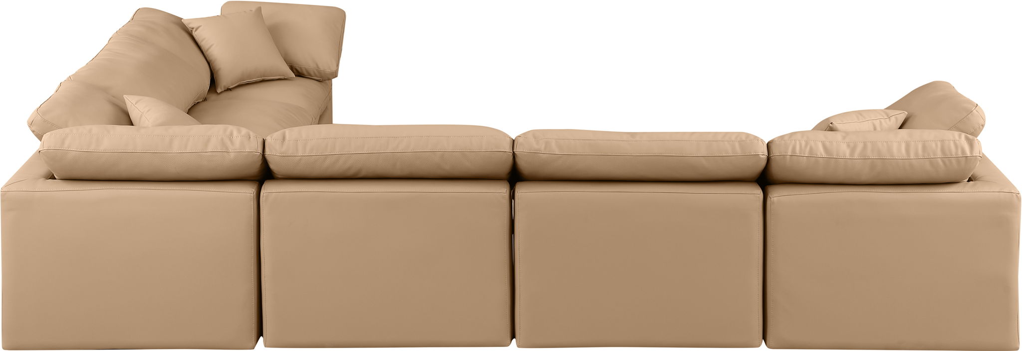 Indulge - Faux Leather 6 Piece Modular Corner Sectional - Tan - Urban Living Furniture (Los Angeles, CA)