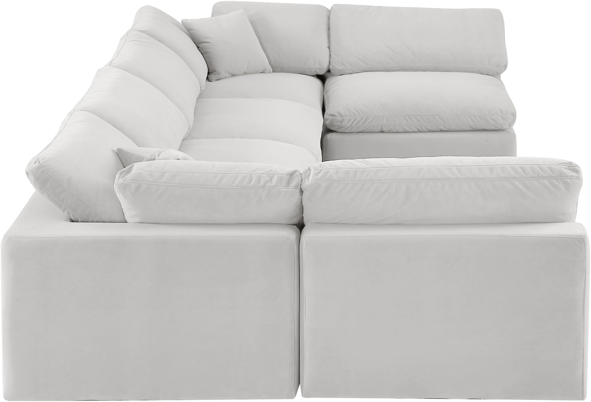 Comfy - 6 Piece Velvet Modular Armless Sectional - Urban Living Furniture (Los Angeles, CA)