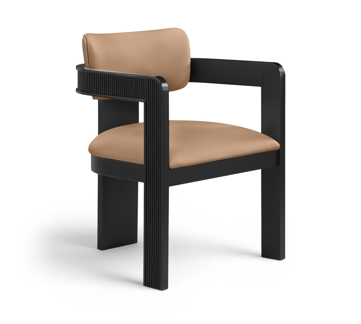 Sacha - Vegan Leather Upholstered Dining Chair With Black Base (Set of 2)