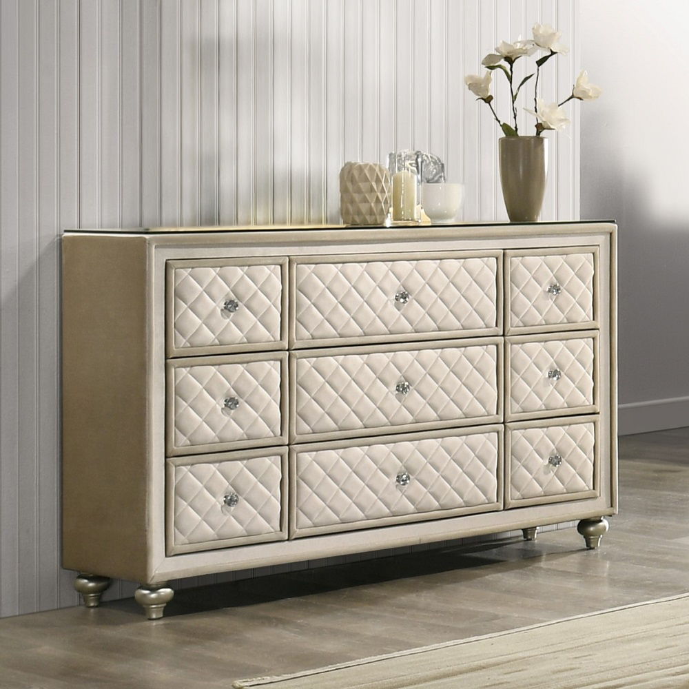 Lucienne - Dresser - Beige Velvet - Urban Living Furniture (Los Angeles, CA)