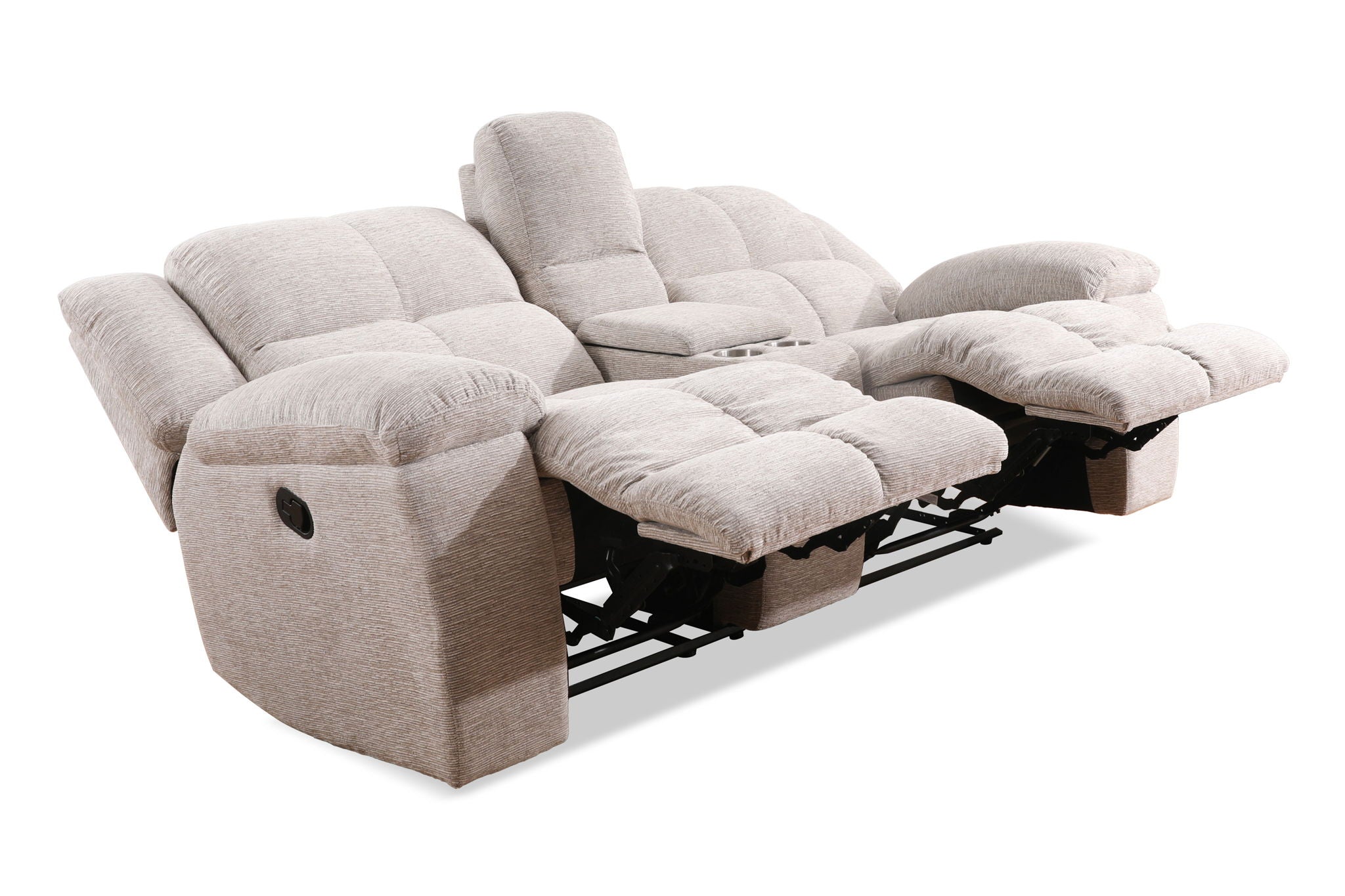 Buster - Reclining Console Loveseat - Opal Taupe - Urban Living Furniture (Los Angeles, CA)