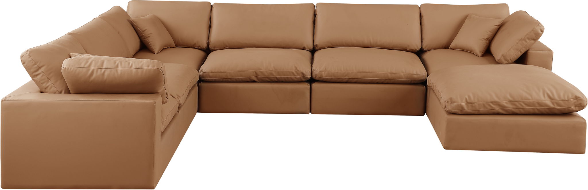 Comfy - 7 Piece Faux Leather Modular Sectional With Chaise - Urban Living Furniture (Los Angeles, CA)