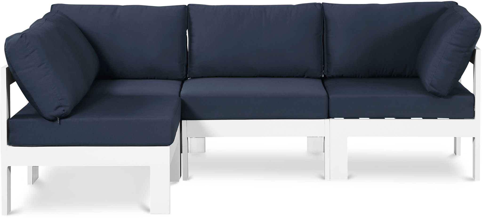 Nizuc - Outdoor Patio 4 Piece Modular Sectional With White Frame - Urban Living Furniture (Los Angeles, CA)