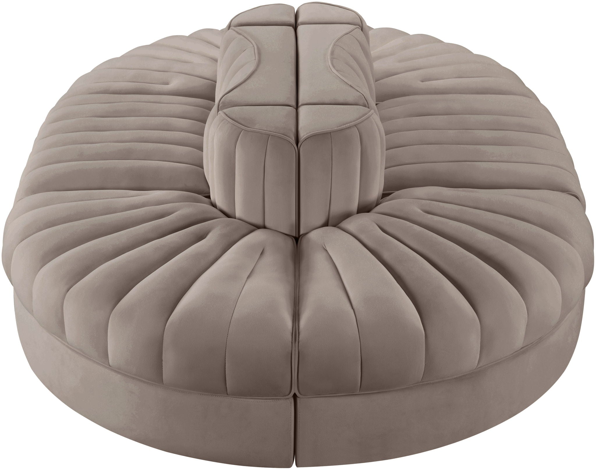 Rummi - Oval Velvet Performance Fabric Upholstered 6 Piece Modular Sectional - Urban Living Furniture (Los Angeles, CA)