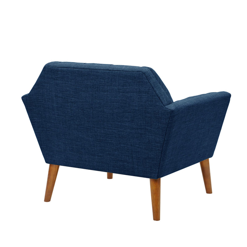 Mid-Century Modern Lounge Chair With Button Tufting