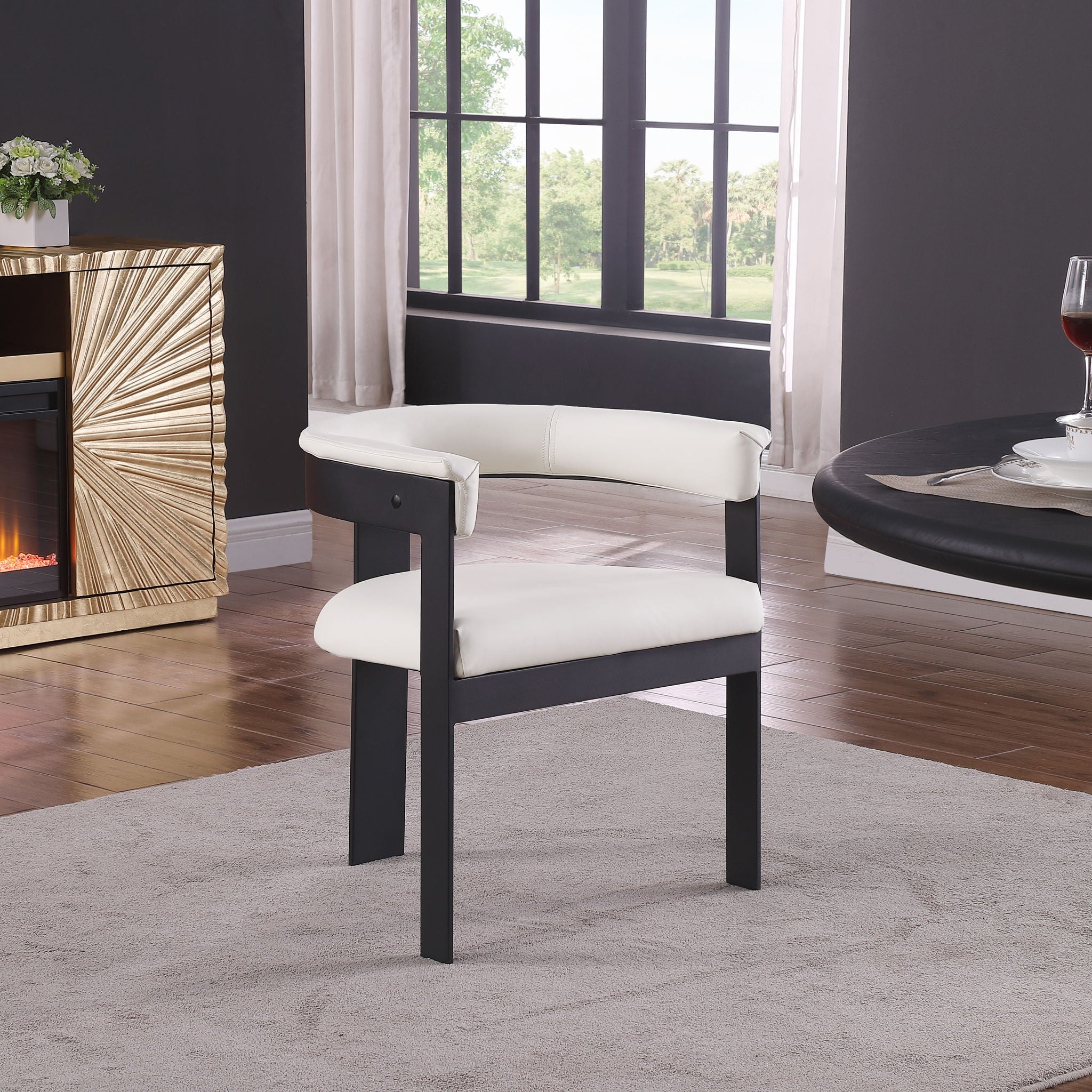 Romeo - Faux Leather Dining Chair With Black Base (Set of 2) - Urban Living Furniture (Los Angeles, CA)