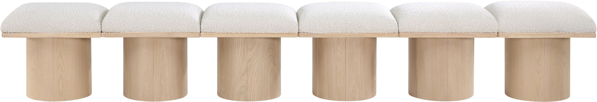 Pavilion - 6 Piece Modular Bench With Natural Base