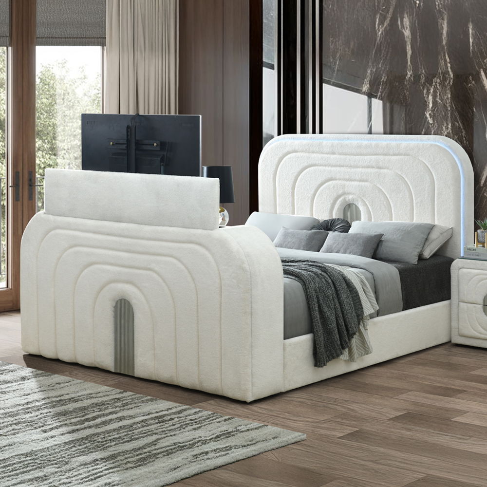 Shelyn - Bed With LED, TV Cabinet, Fireplace & Bluetooth - Urban Living Furniture (Los Angeles, CA)