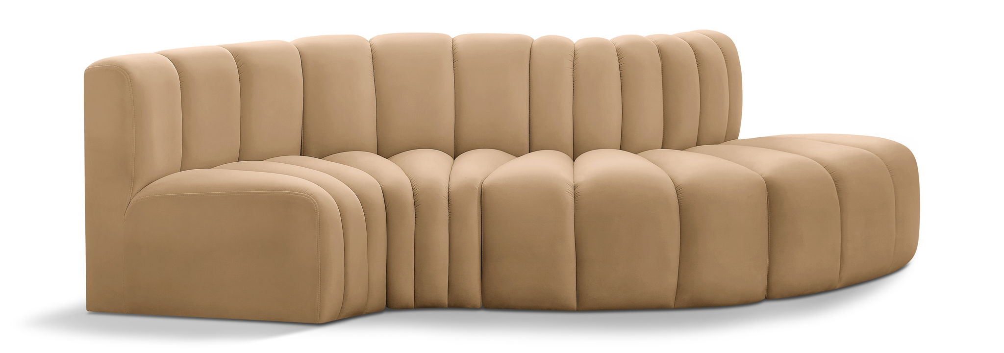Arc - Velvet 4 Piece L-Shaped Modular Sofa - Urban Living Furniture (Los Angeles, CA)