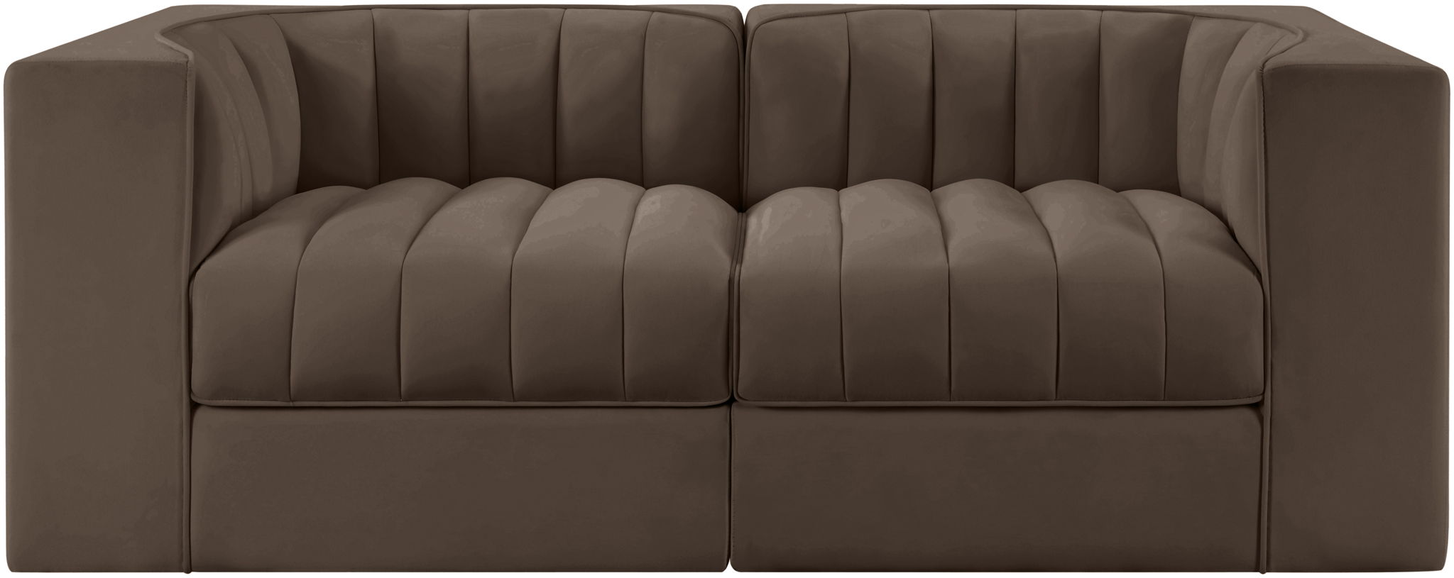 Rummi - Velvet Performance Fabric Upholstered 2 Piece Modular Loveseat - Urban Living Furniture (Los Angeles, CA)