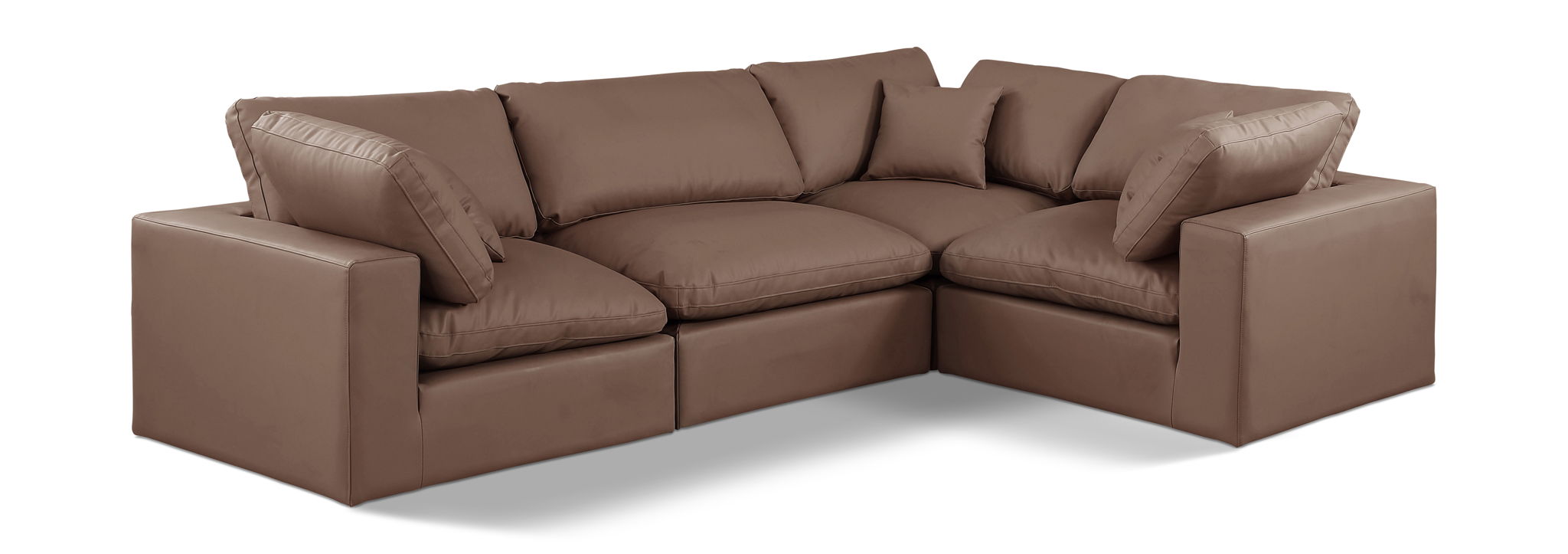 Comfy - 4 Piece Faux Leather Modular Sectional - Urban Living Furniture (Los Angeles, CA)