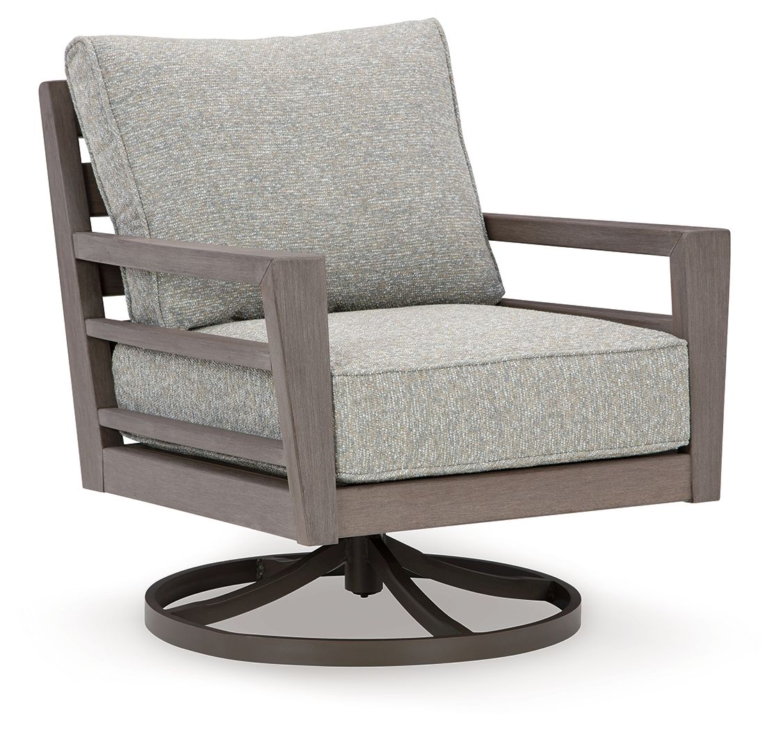 Hillside Barn - Gray / Brown - Swivel Lounge W/ Cushion - Urban Living Furniture (Los Angeles, CA)