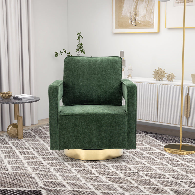 Swivel Accent Open Back Chair Modern Comfy Sofa Chair With Base