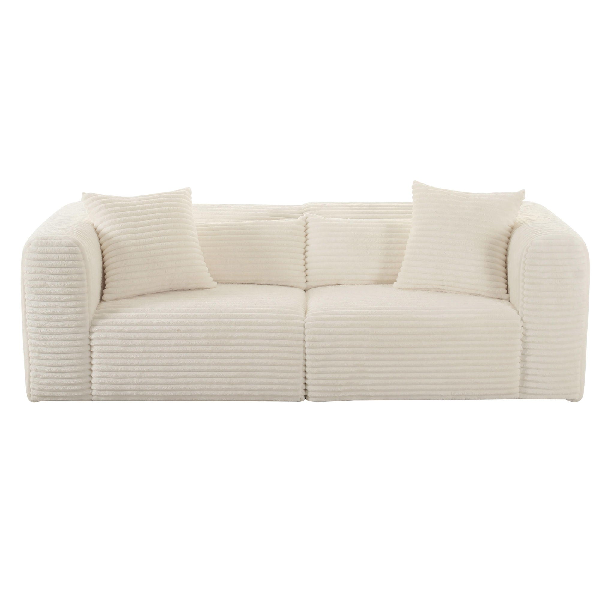Tarra - Fluffy Oversized Corduroy Modular Loveseat - Urban Living Furniture (Los Angeles, CA)