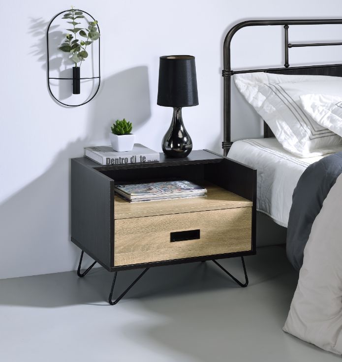 Melkree - Accent Table - Oak & Black - Urban Living Furniture (Los Angeles, CA)