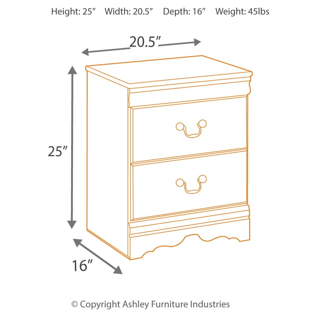 Huey Vineyard - Two Drawer Night Stand - Black - Urban Living Furniture (Los Angeles, CA)
