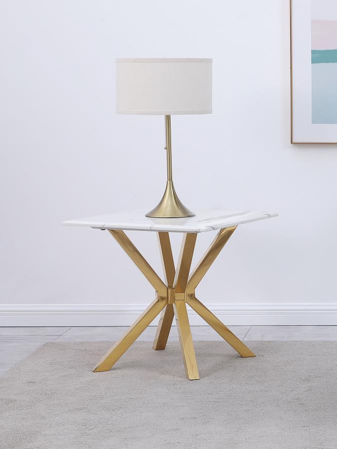 Visalia - Faux Marble End Table Top - White - Urban Living Furniture (Los Angeles, CA)