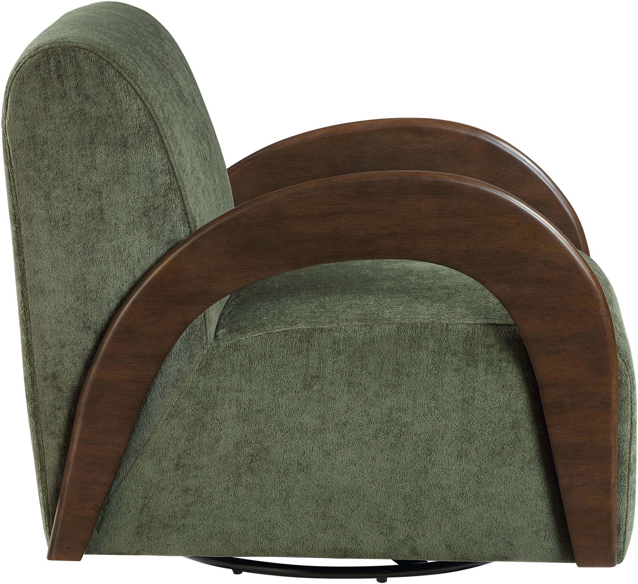 Neria - Chenille Fabric Upholstered Swivel Accent Chair - Painted Brown Base - Urban Living Furniture (Los Angeles, CA)