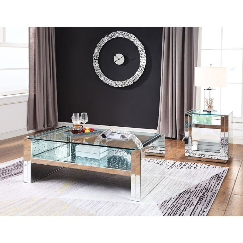 Nysa - Coffee Table - Mirrored & Faux Crystals - 19" - Urban Living Furniture (Los Angeles, CA)