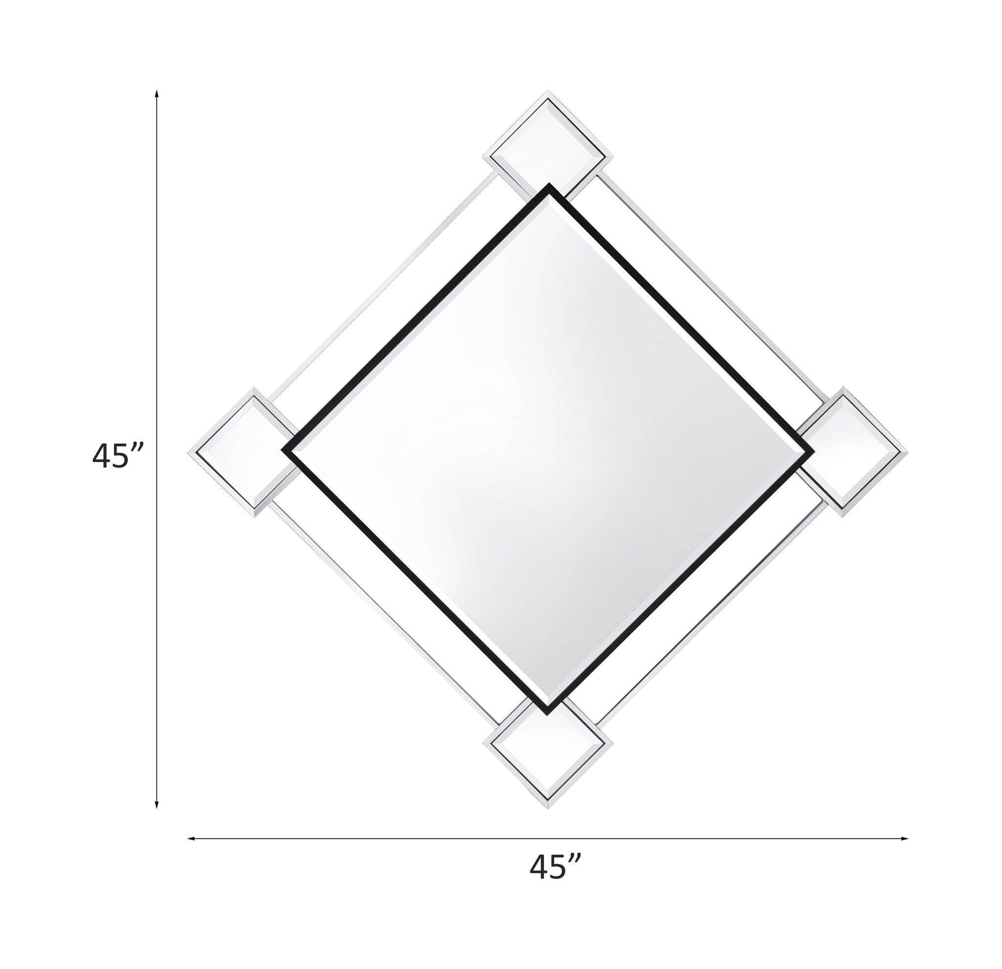 Asbury - Accent Mirror - Mirrored & Chrome - Urban Living Furniture (Los Angeles, CA)