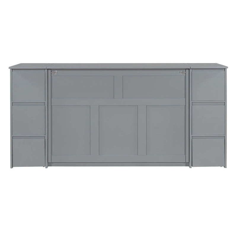 Murphy Bed With Drawers, Cabinets, And USB Ports