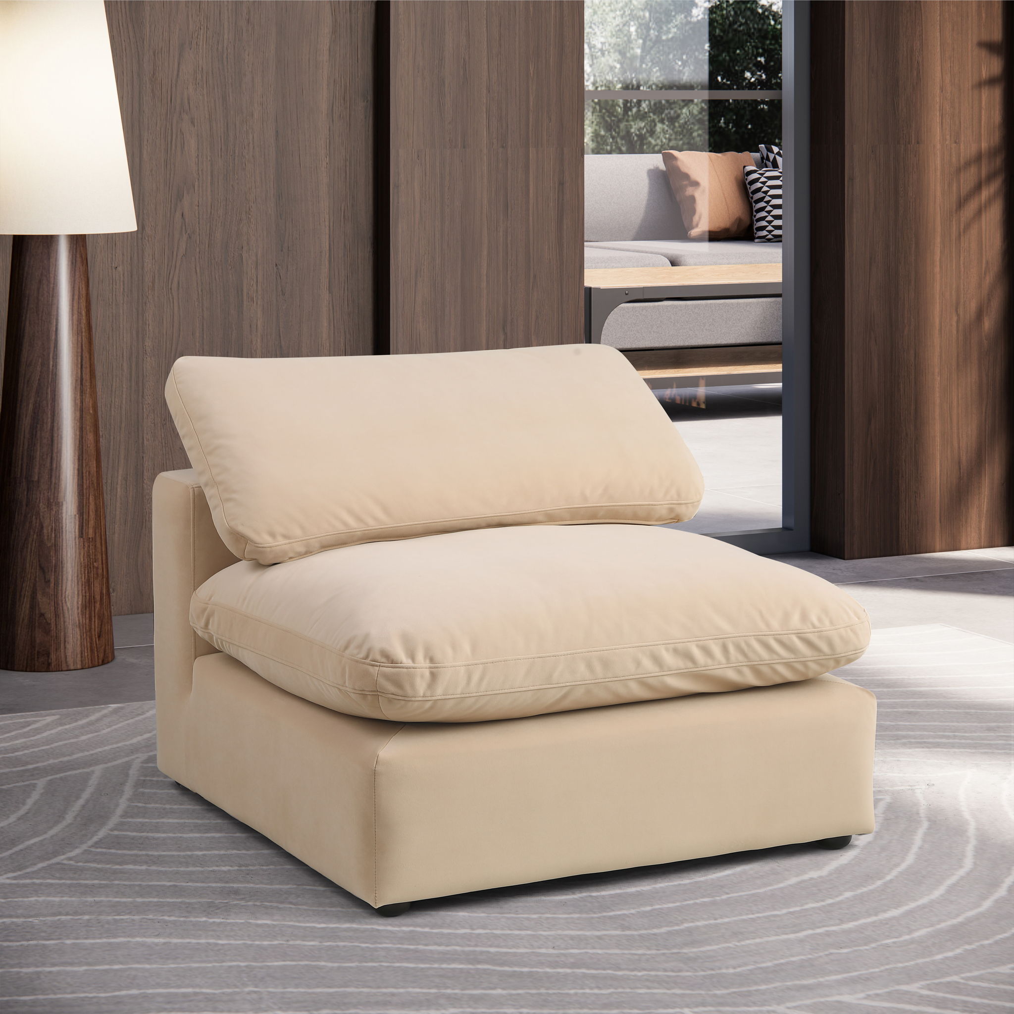 Comfy - Velvet Armless Chair - Urban Living Furniture (Los Angeles, CA)