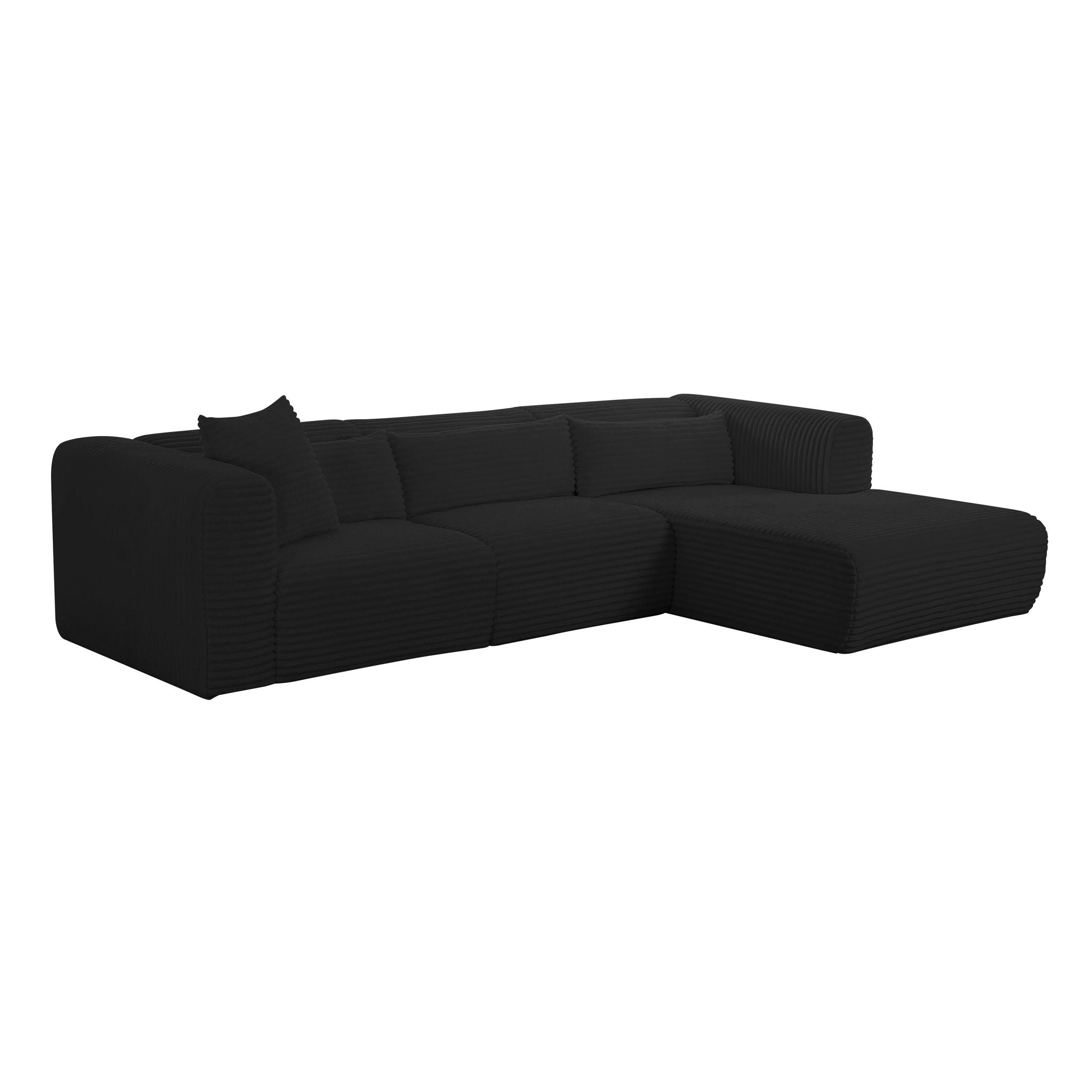 Tarra - Fluffy Oversized Corduroy Modular Sectional - Urban Living Furniture (Los Angeles, CA)