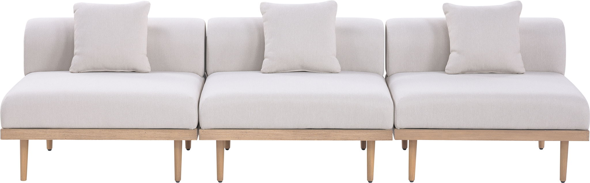 Laguna - 3 Piece Resilient Water Resistant Fabric 106.5" Outdoor Patio Armless Modular Sofa - Urban Living Furniture (Los Angeles, CA)