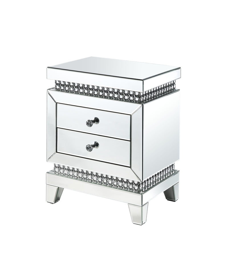 Lotus - Accent Table - Mirrored & Faux Crystals Inlay - 24" - Urban Living Furniture (Los Angeles, CA)