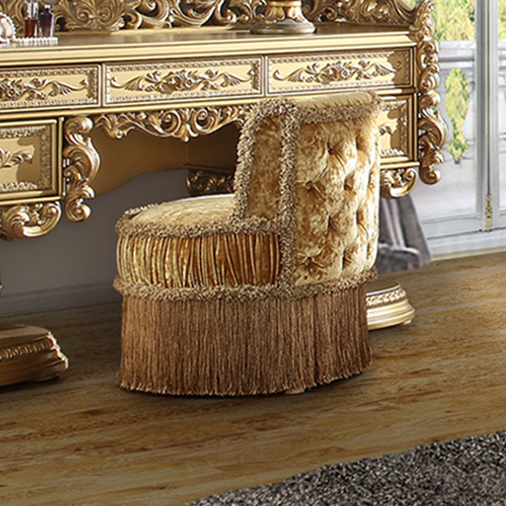 Bernadette - Stool - Gold Velvet - Urban Living Furniture (Los Angeles, CA)