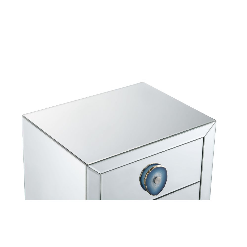 Filip - Accent Table - Mirrored & Faux Agate - Urban Living Furniture (Los Angeles, CA)