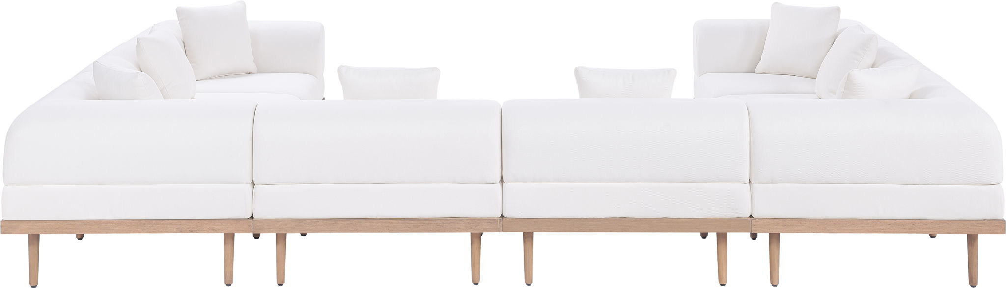 Laguna - 8 Piece Resilient Water Resistant Fabric 142" Upholstered Outdoor Patio Modular Sectional - Urban Living Furniture (Los Angeles, CA)