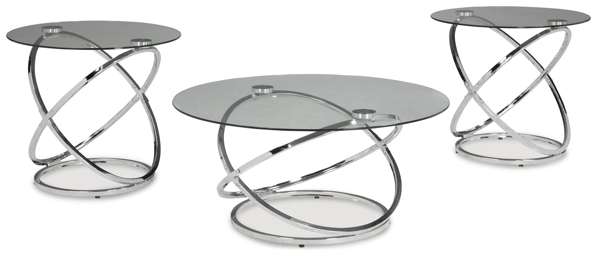 Hollynyx - Chrome Finish - Occasional Table Set (Set of 3) - Urban Living Furniture (Los Angeles, CA)