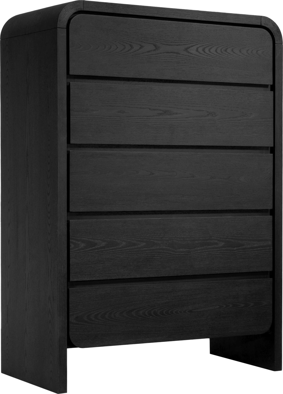 Elora - Five Drawer Chest - Jet Black Ash